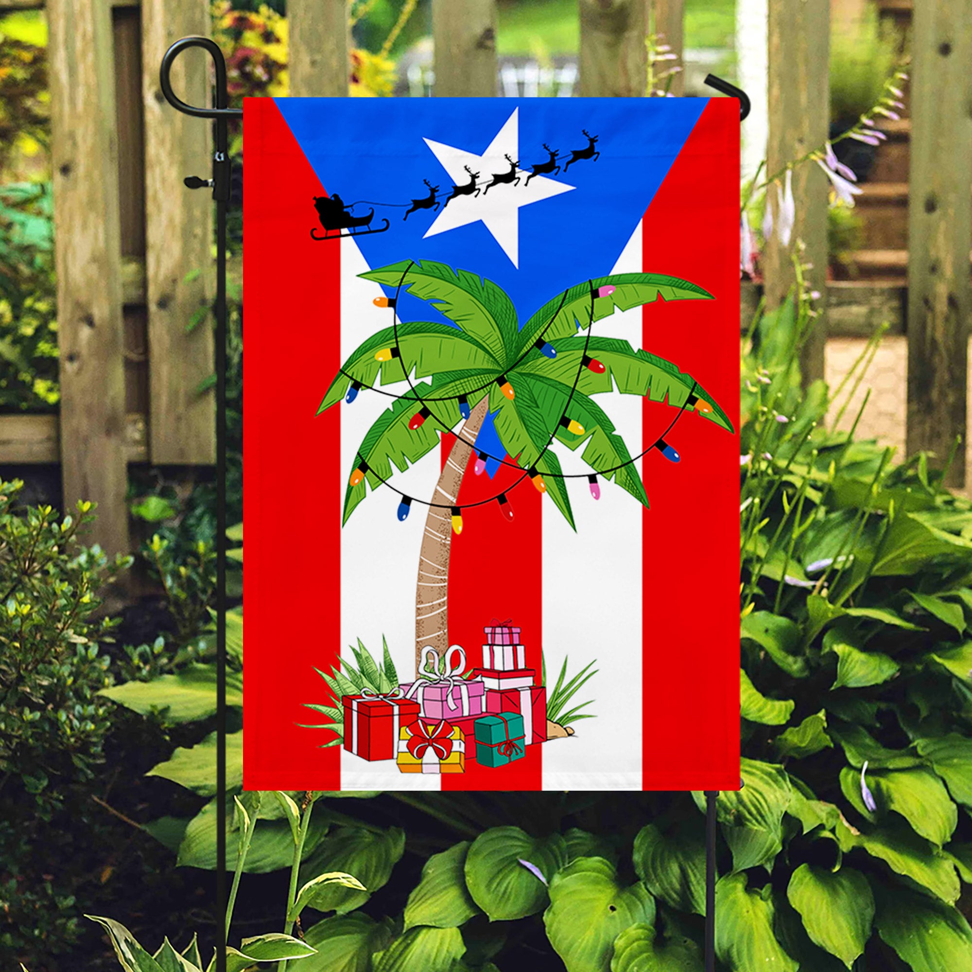 Puerto Rico Merry Christmas Feliz Navidad Flag