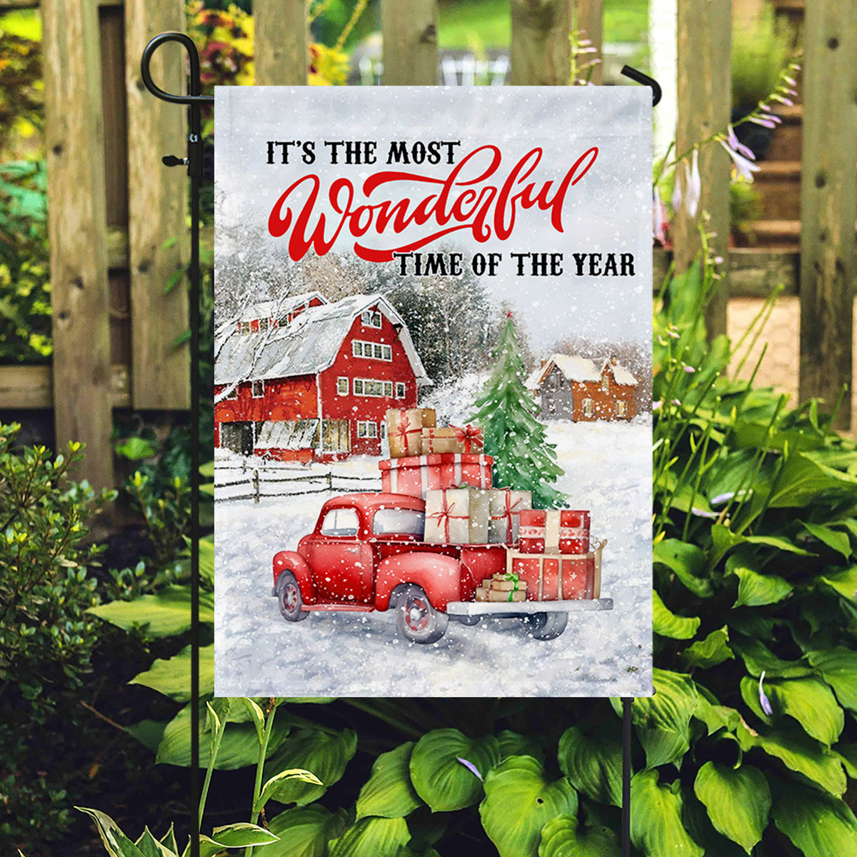 It's The Most Wonderful Time Of The Year Christmas Flag