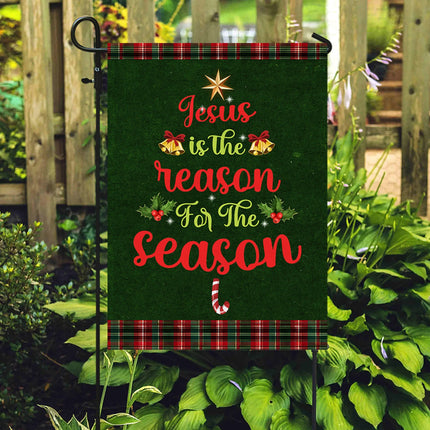 Jesus Is The Reason For The Season Christmas Flag - Charming Present
