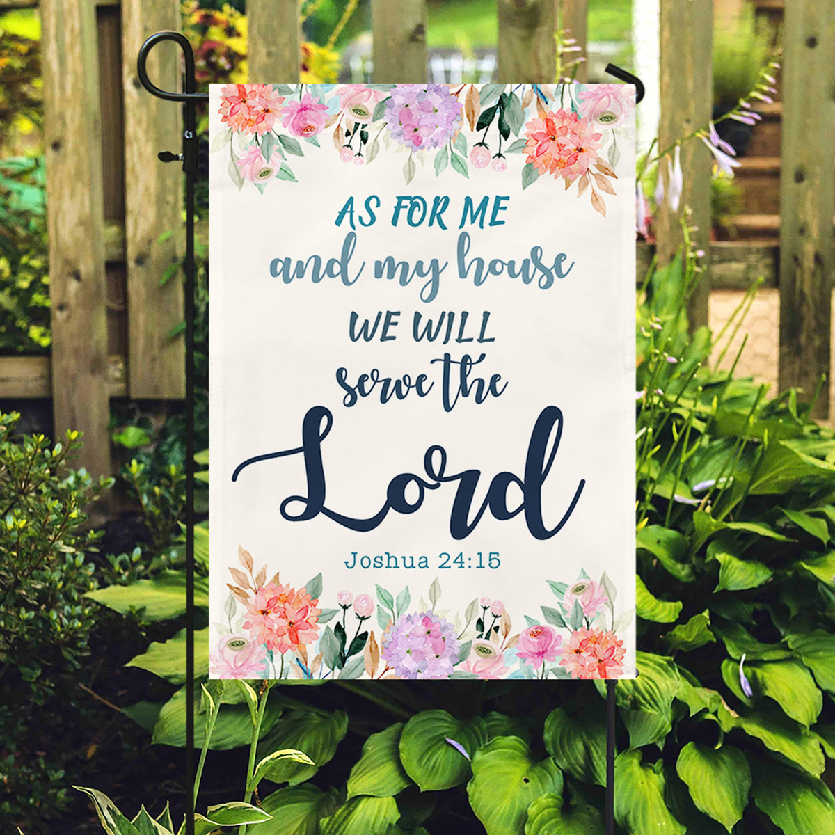 Serve Lord Christian Flag As For Me And My House Flag