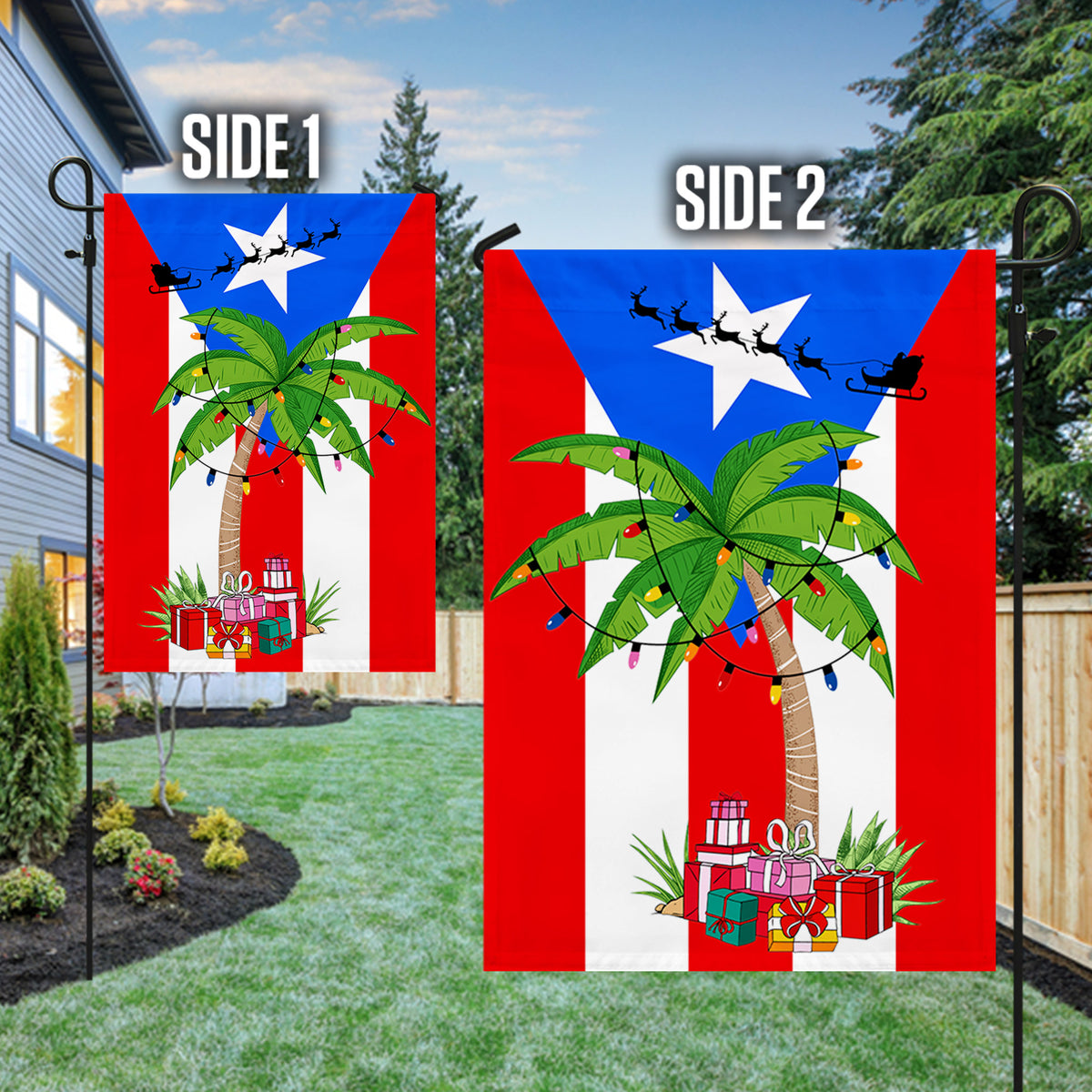 Puerto Rico Merry Christmas Feliz Navidad Flag