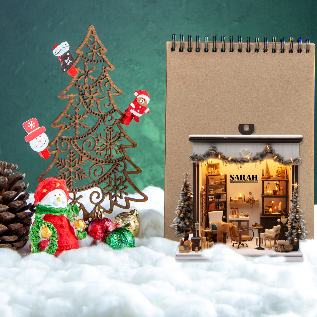 Personalized Hair Salon Acrylic Ornament, 2D Flat Acrylic Ornament Not 3D