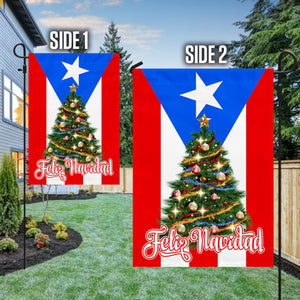 Feliz Navidad Puerto Rico Flag