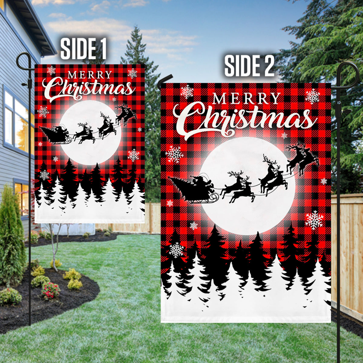 Merry Christmas Flag - Christmas Holiday Decoration