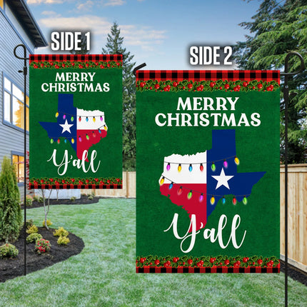 Texas State Merry Christmas Y'all Flag - Charming Present