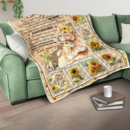 To My Daughter - I Am Always Right In Your Heart Quilt Blanket - Gift For Daughter - Charming Present