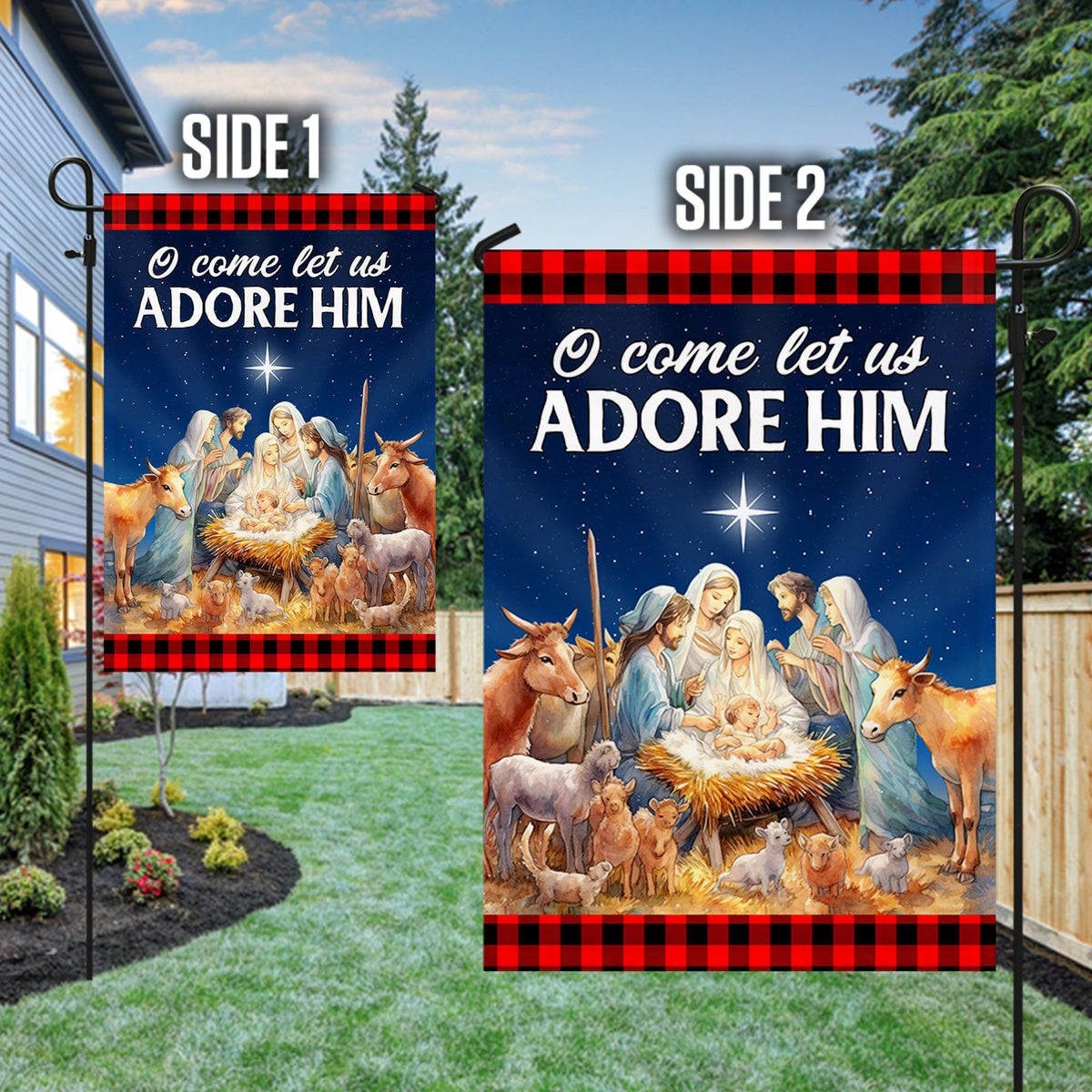 O Come Let Us Adore Him Flag