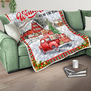 It's The Most Wonderful Time Of The Year Quilt Blanket - Merry Christmas Gift