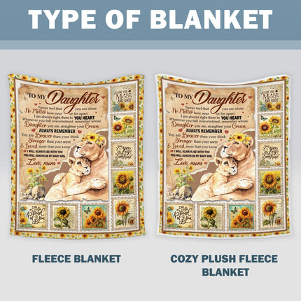 To My Daughter - I Am Always Right In Your Heart Quilt Blanket - Gift For Daughter - Charming Present