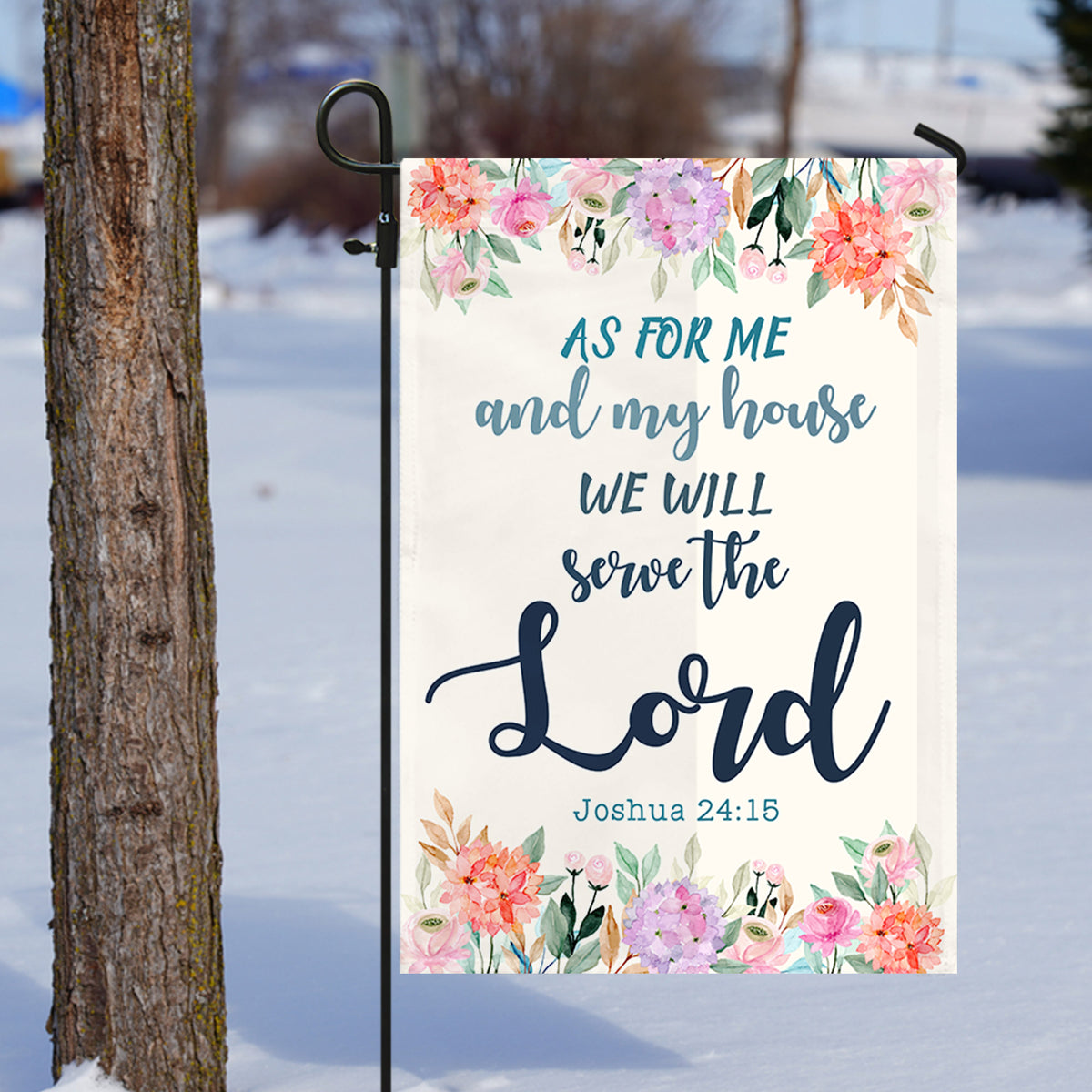 Serve Lord Christian Flag As For Me And My House Flag