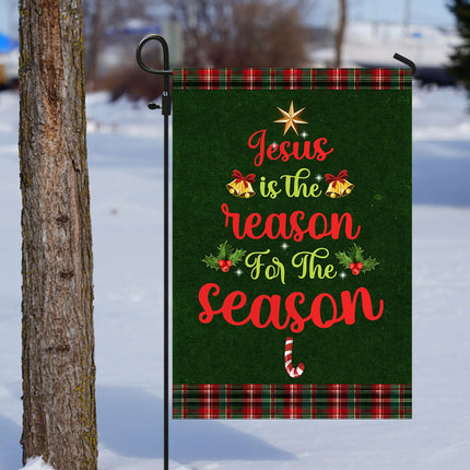 Jesus Is The Reason For The Season Christmas Flag - Charming Present