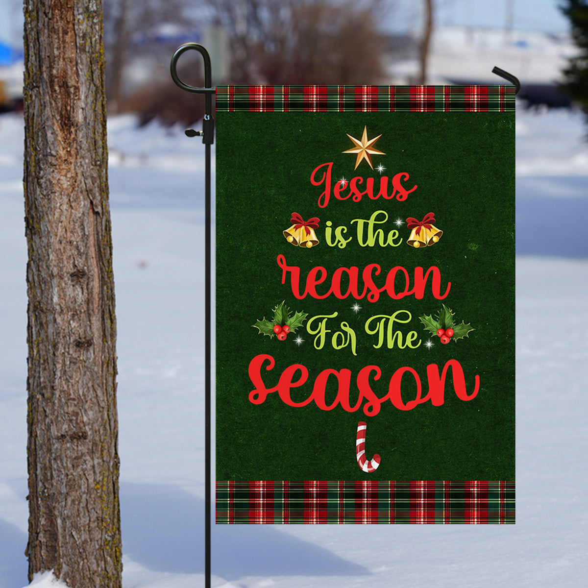 Jesus Is The Reason For The Season Christmas Flag