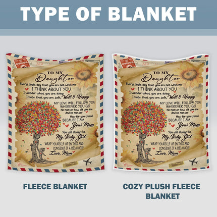 To My Daughter - I Hope You Are Safe Quilt Blanket - Gift For Daughter - Charming Present