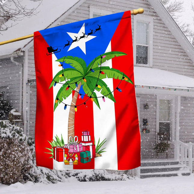 Puerto Rico Merry Christmas Feliz Navidad Flag - Charming Present