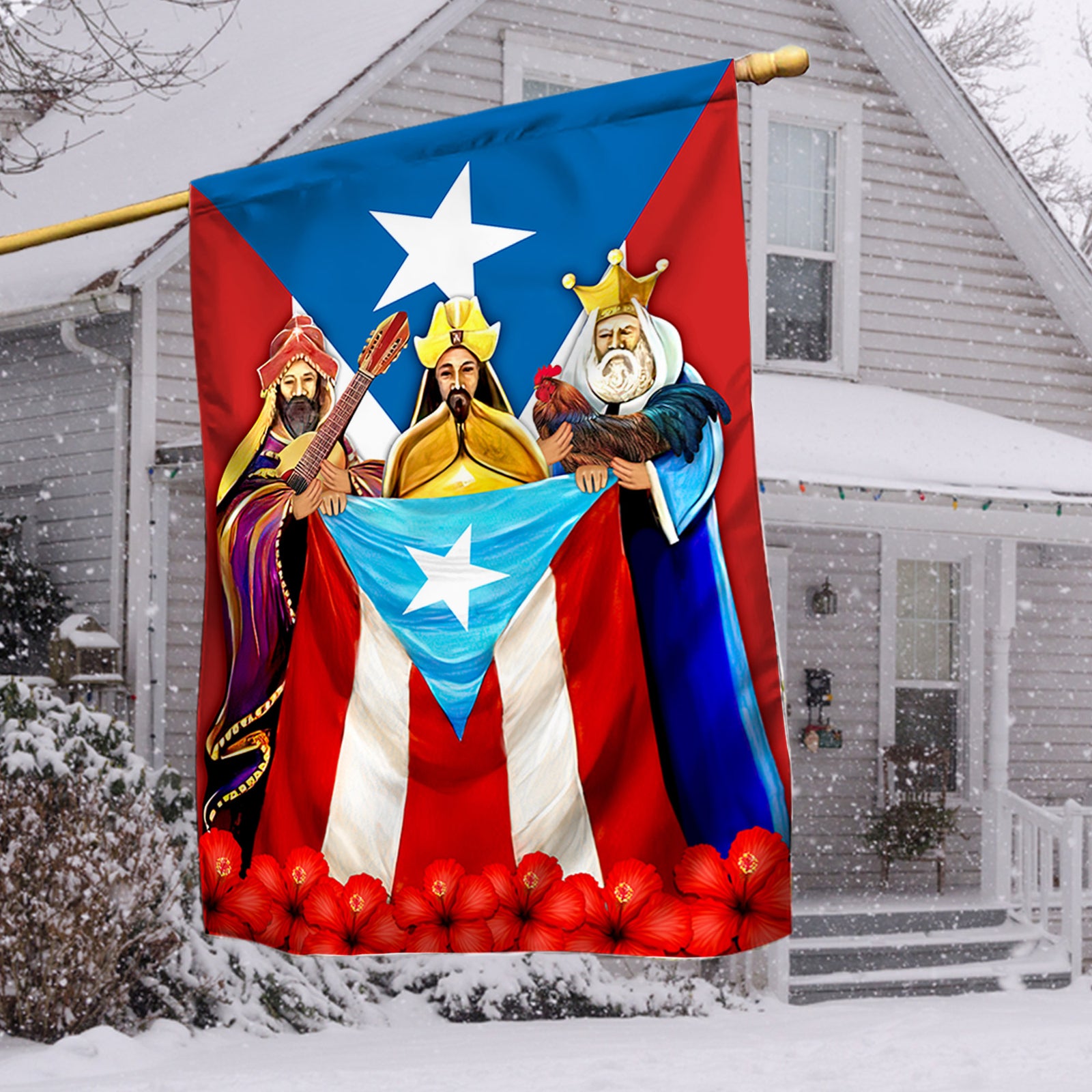 Three Kings Day Puerto Rico Flag