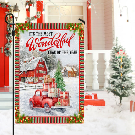 It's The Most Wonderful Time Of The Year Christmas Flag - Charming Present