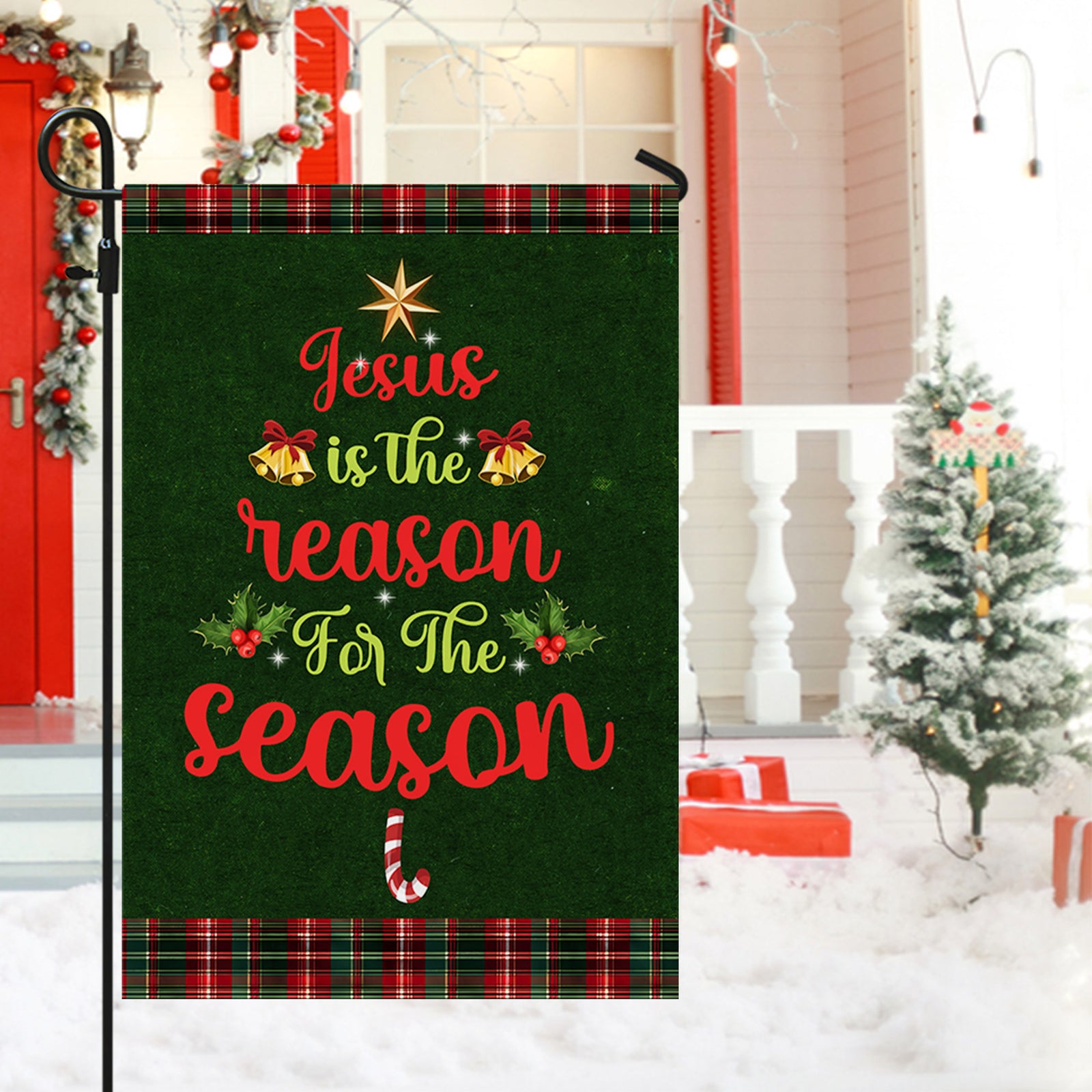 Jesus Is The Reason For The Season Christmas Flag