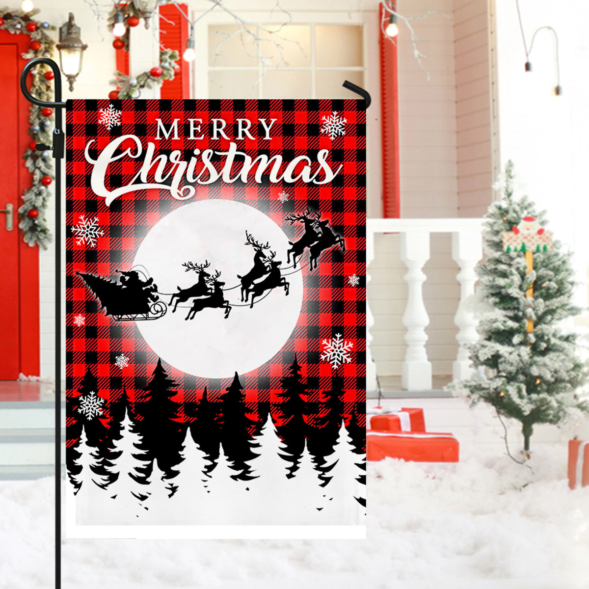 Merry Christmas Flag - Christmas Holiday Decoration