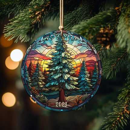 Christmas Tree 2023 Ceramic Ornament - Charming Present