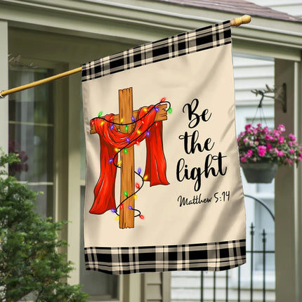 Be The Light Christmas Cross Jesus Christian Flag - Charming Present