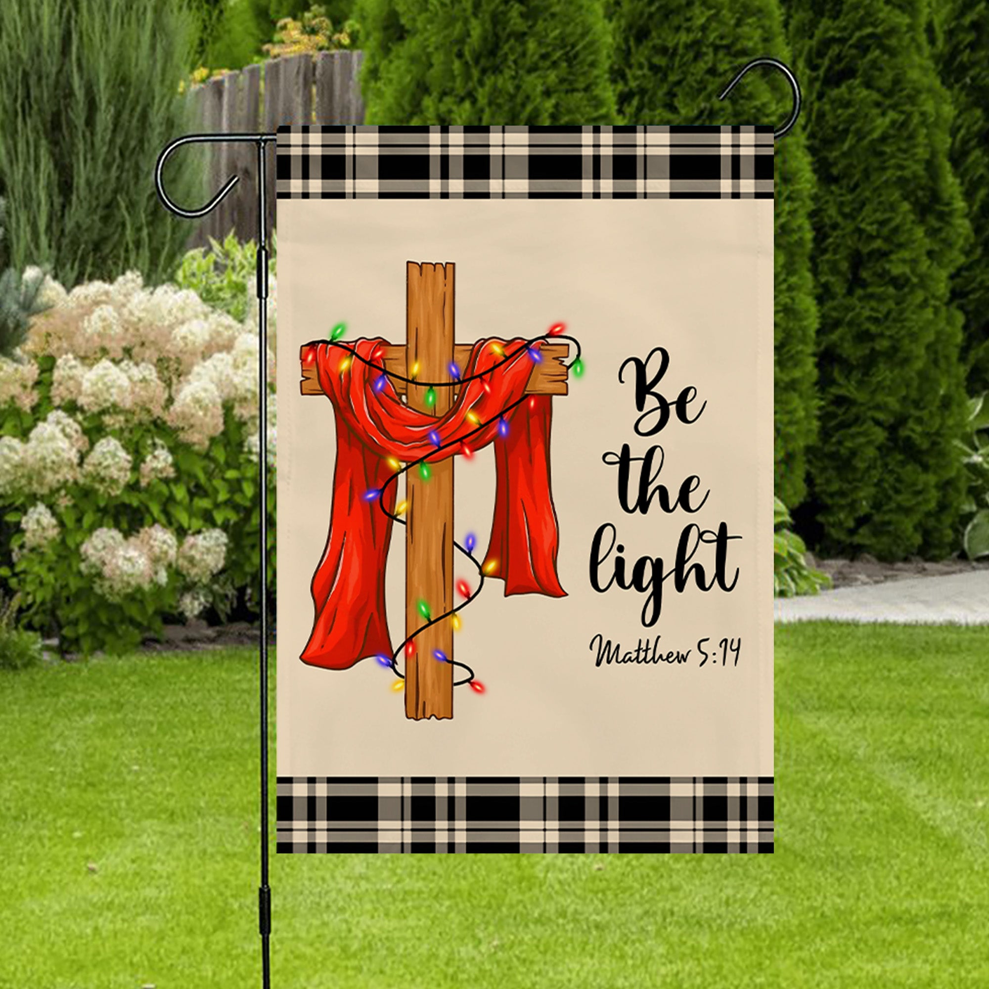 Be The Light Christmas Cross Jesus Christian Flag