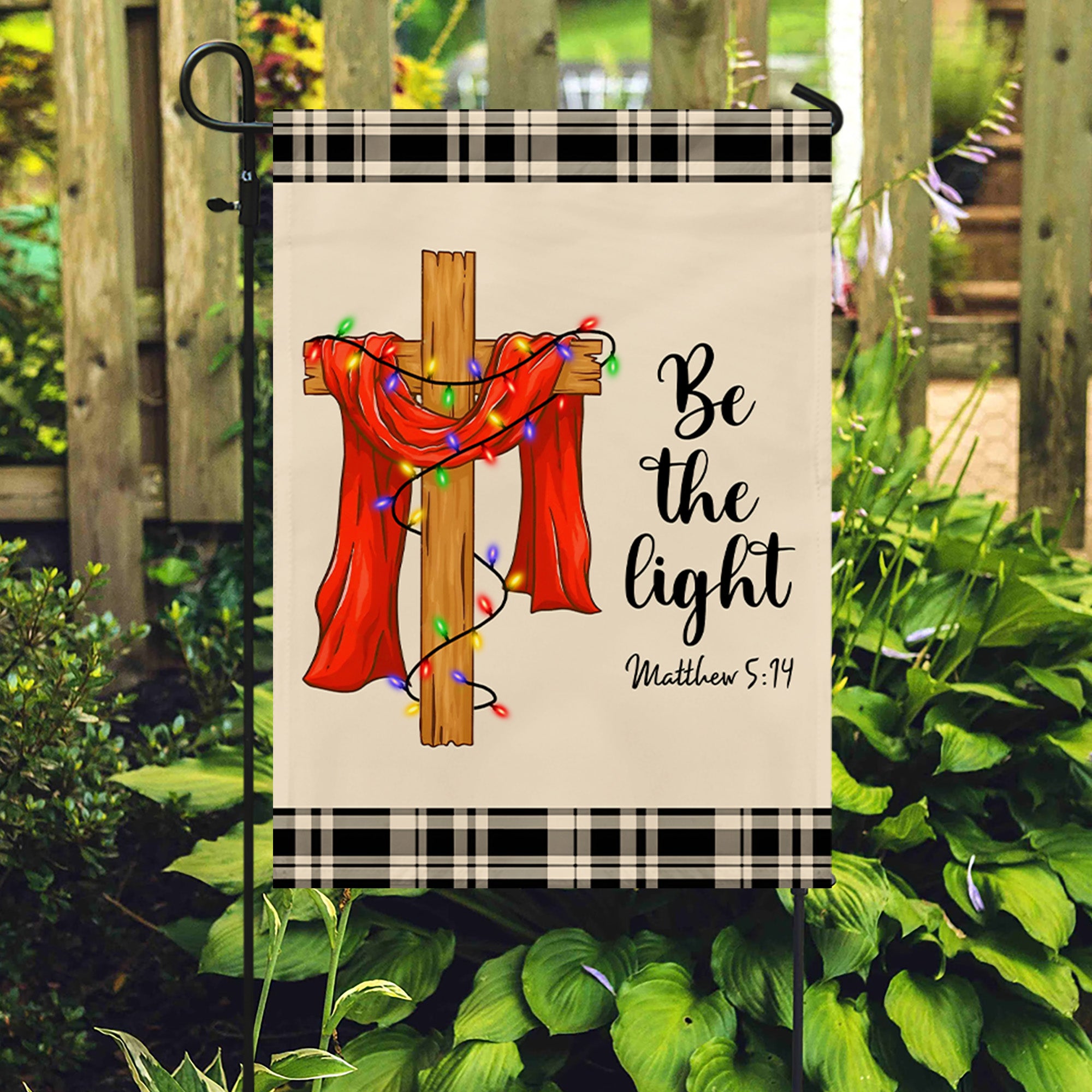 Be The Light Christmas Cross Jesus Christian Flag