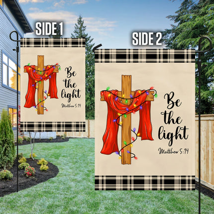 Be The Light Christmas Cross Jesus Christian Flag - Charming Present