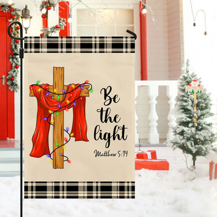 Be The Light Christmas Cross Jesus Christian Flag - Charming Present