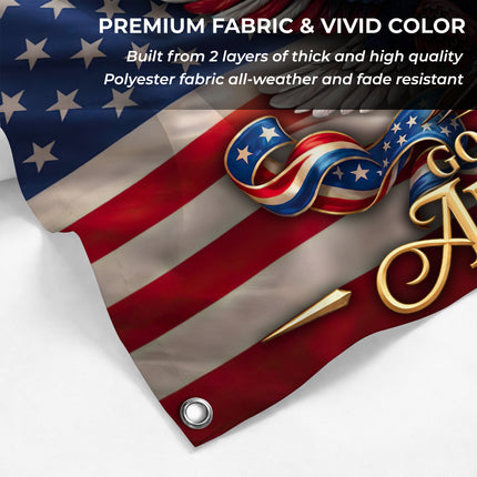 Patriotic God Bless America Eagle American House Flag