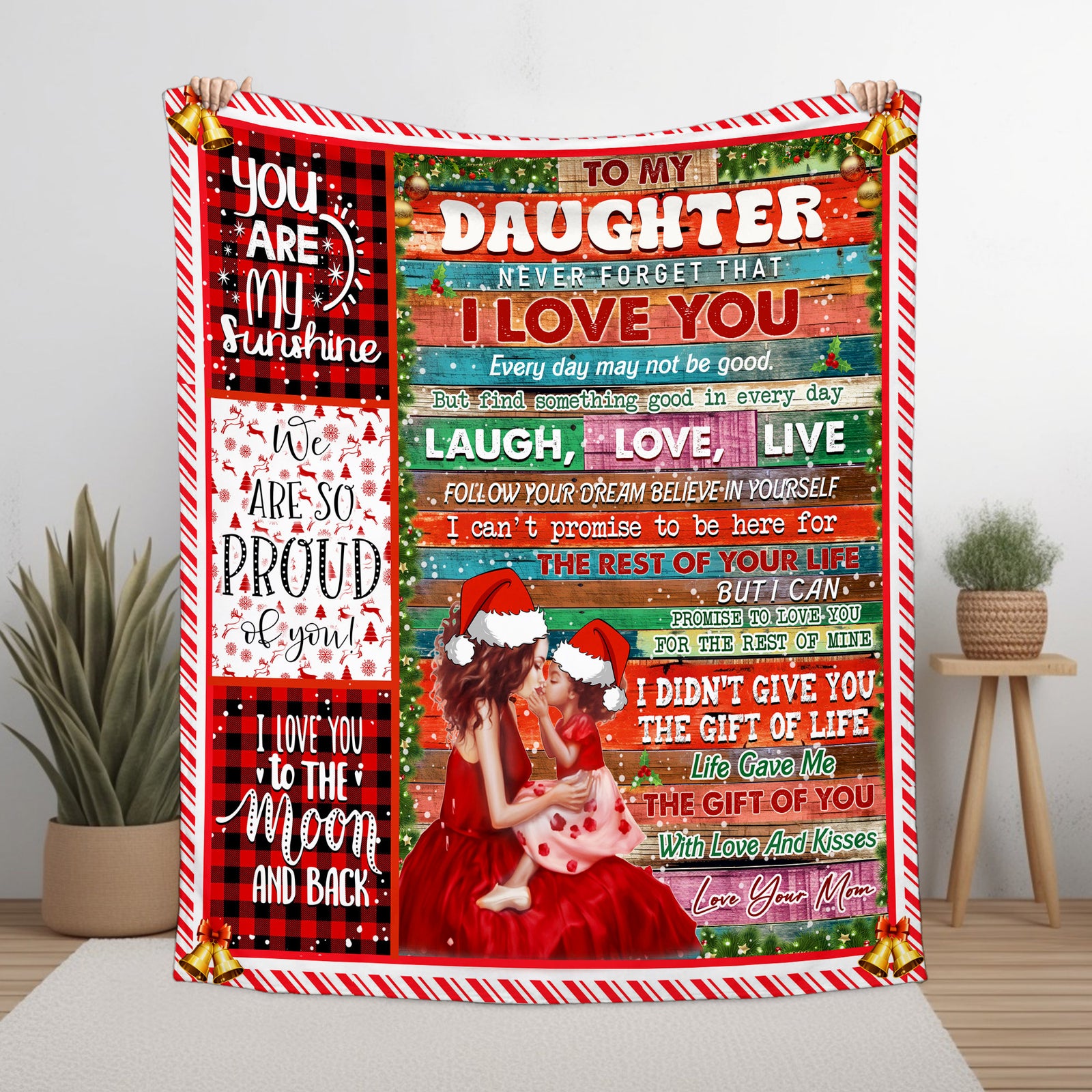 To My Daughter - Never Forget That I Love You Quilt Blanket - Gift For Daughter