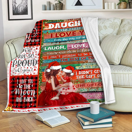 To My Daughter - Never Forget That I Love You Quilt Blanket - Gift For Daughter - Charming Present