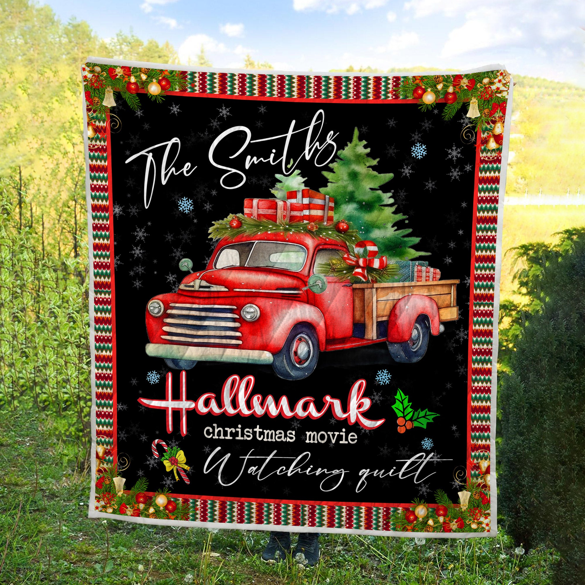 Personalized Blanket For Daughter Son - Christmas Movie Watching Blanket - Gift For Daughter Son