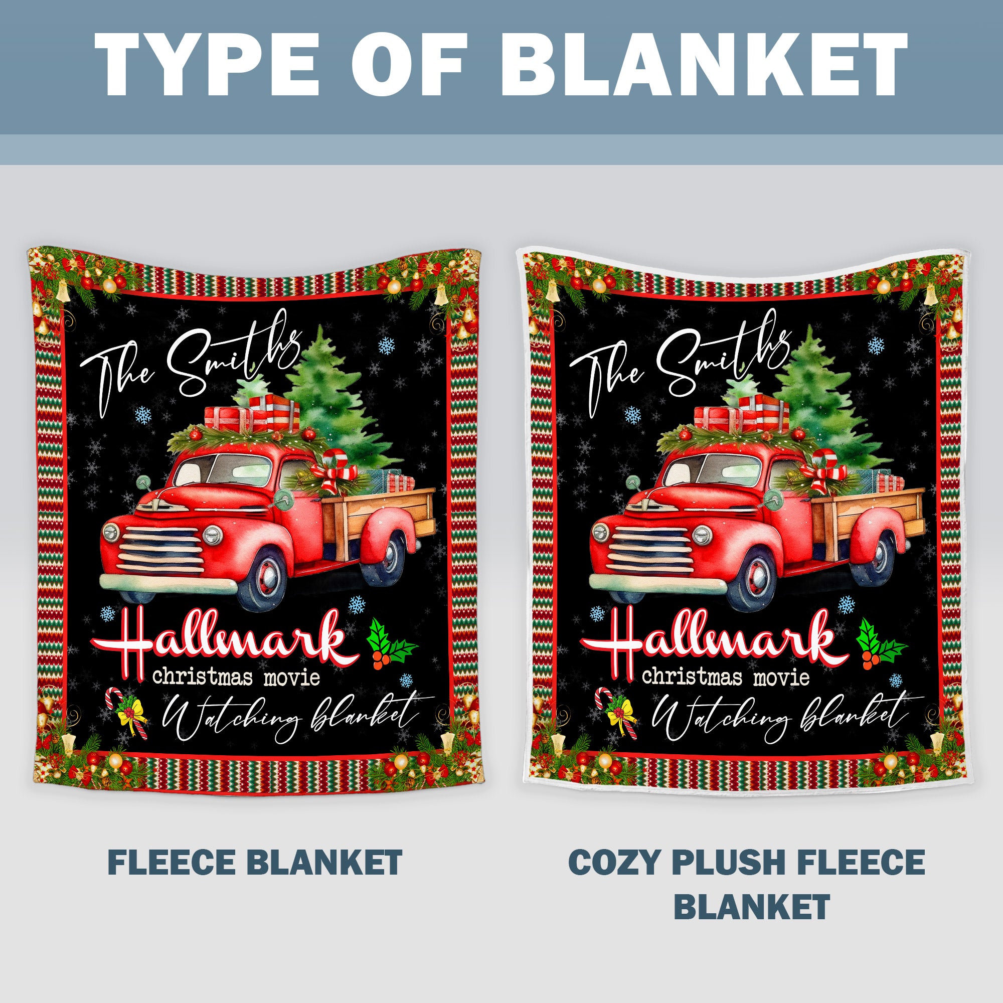 Personalized Blanket For Daughter Son - Christmas Movie Watching Blanket - Gift For Daughter Son