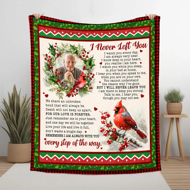 Personalized Memorial Blankets With Pictures Of Loss of Grandparent - I Never Left You Blanket - Charming Present