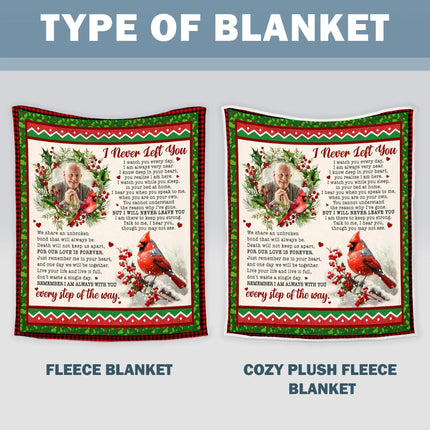 Personalized Memorial Blankets With Pictures Of Loss of Grandparent - I Never Left You Blanket - Charming Present