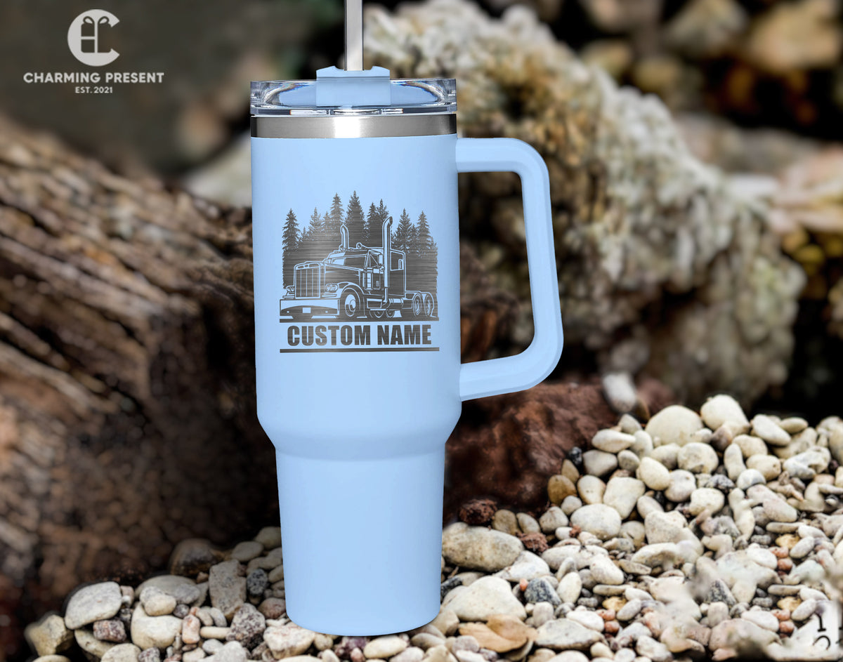 Personalized Truck Driver Name 40oz Tumbler - Trucker Gifts