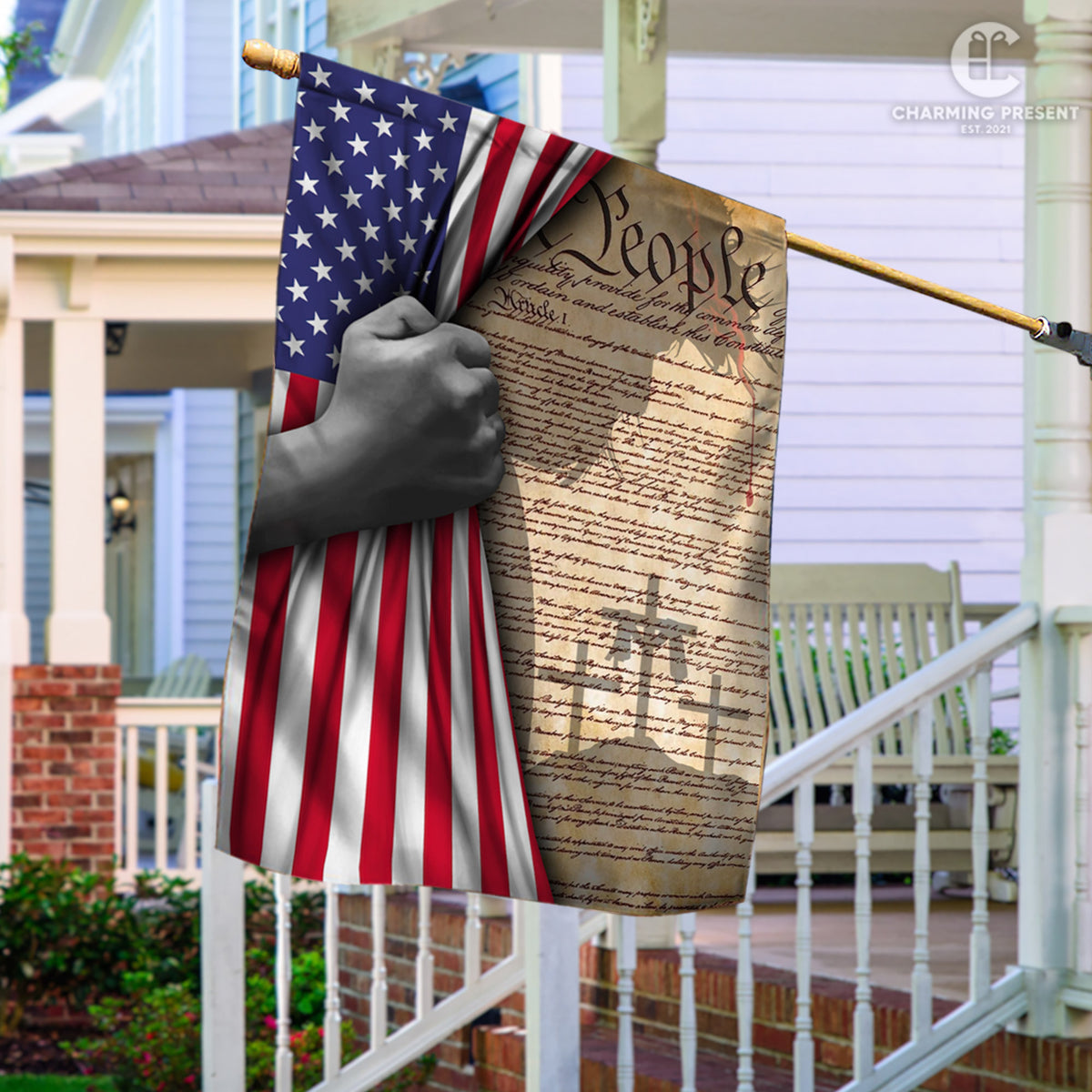 God Jesus Flag We The People American Flag