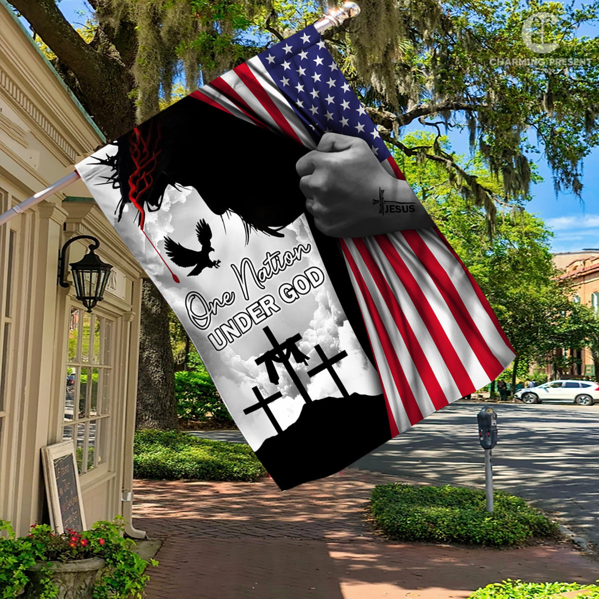God Jesus Flag One Nation Under God Flag