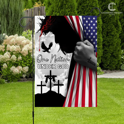 God Jesus Flag One Nation Under God Flag - Charming Present