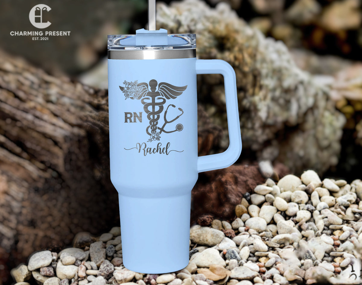 Personalized Nurse Name 40oz Tumbler - Nurse Gifts