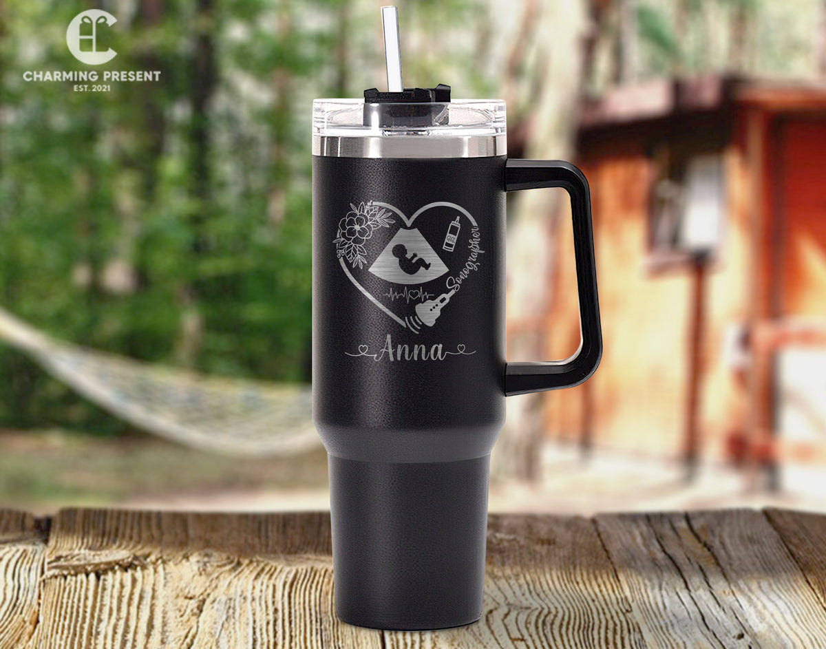 Personalized Sonographer Name 40oz Tumbler - RDMS Gifts - Ultrasound Tech Gifts
