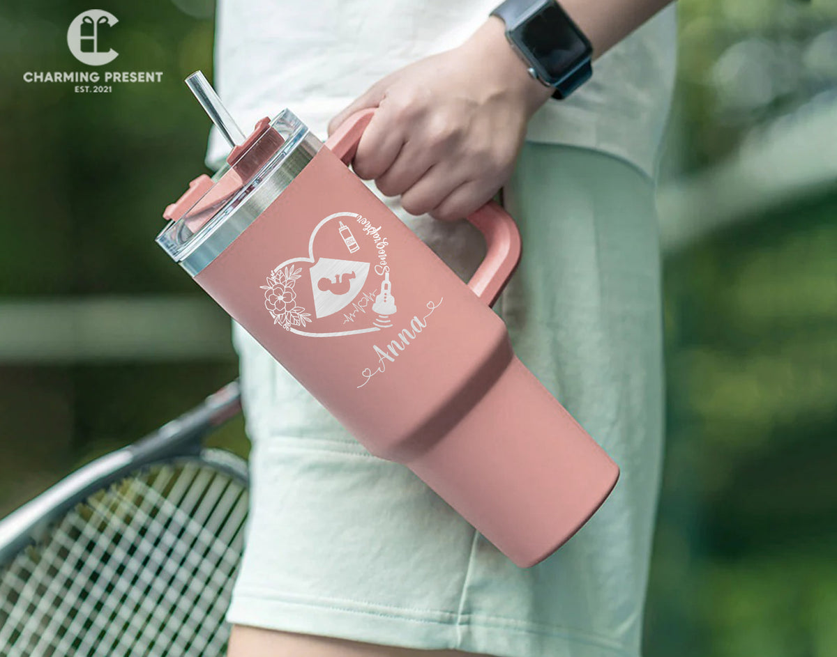 Personalized Sonographer Name 40oz Tumbler - RDMS Gifts - Ultrasound Tech Gifts