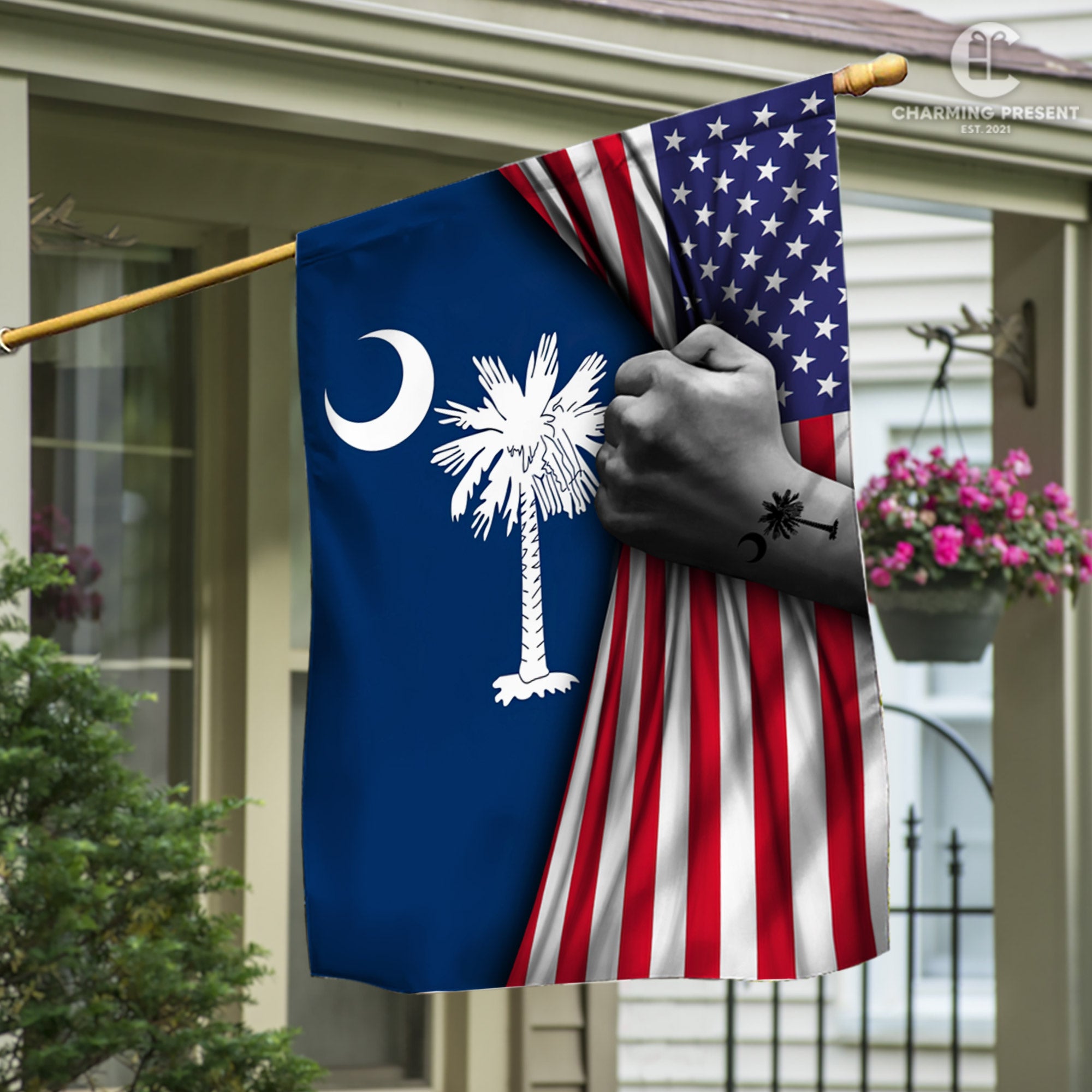 South Carolina American Flag - South Carolina Decoration