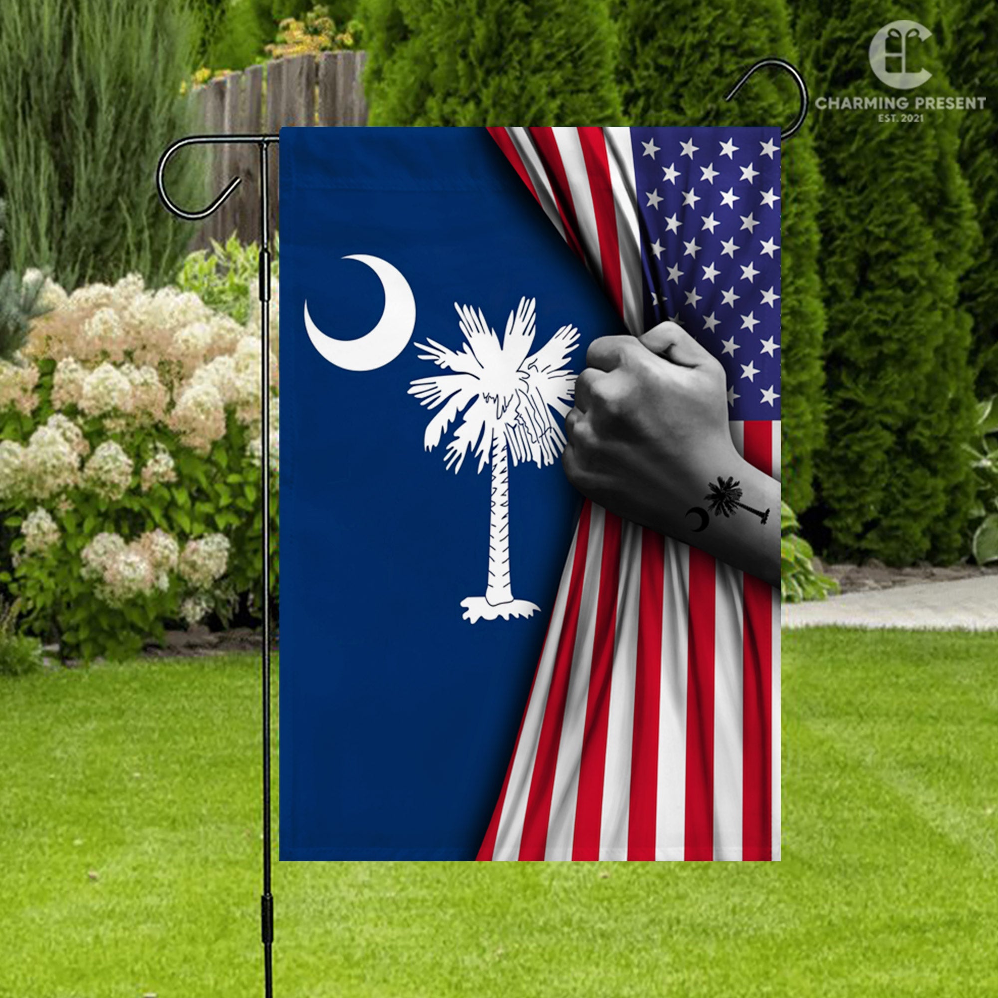 South Carolina American Flag - South Carolina Decoration