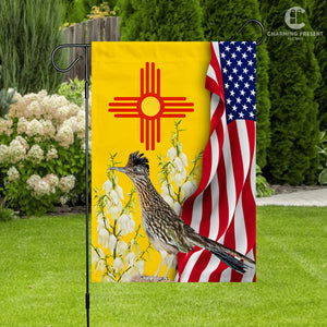 New Mexico State Flag Carolina Roadrunner Bird With Yucca Flower - American New Mexico State Decoration