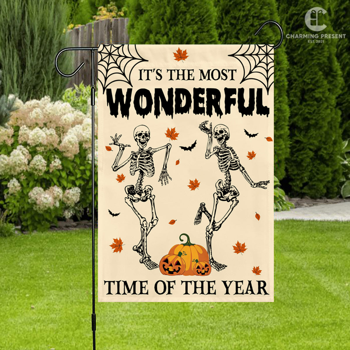 It's The Most Wonderful Time Of The Year Flag - Halloween Welcome Gift