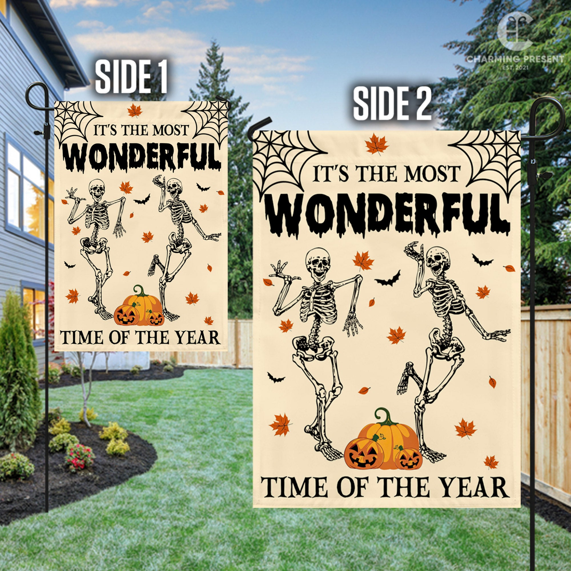It's The Most Wonderful Time Of The Year Flag - Halloween Welcome Gift