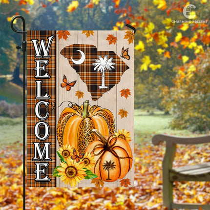 South Carolina State Fall Flag - Fall Autumn Welcome Gift - Charming Present
