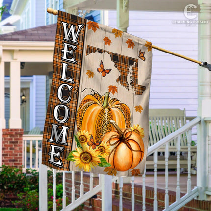 Maryland State Fall Flag - Fall Autumn Welcome Gift - Charming Present
