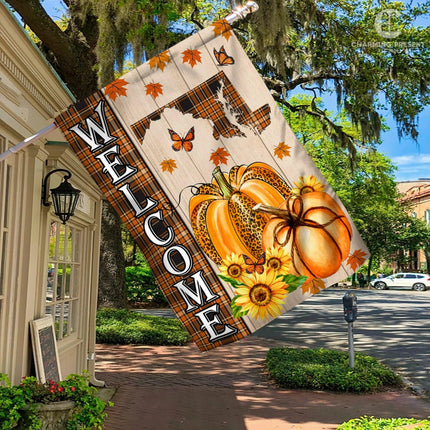 Maryland State Fall Flag - Fall Autumn Welcome Gift - Charming Present